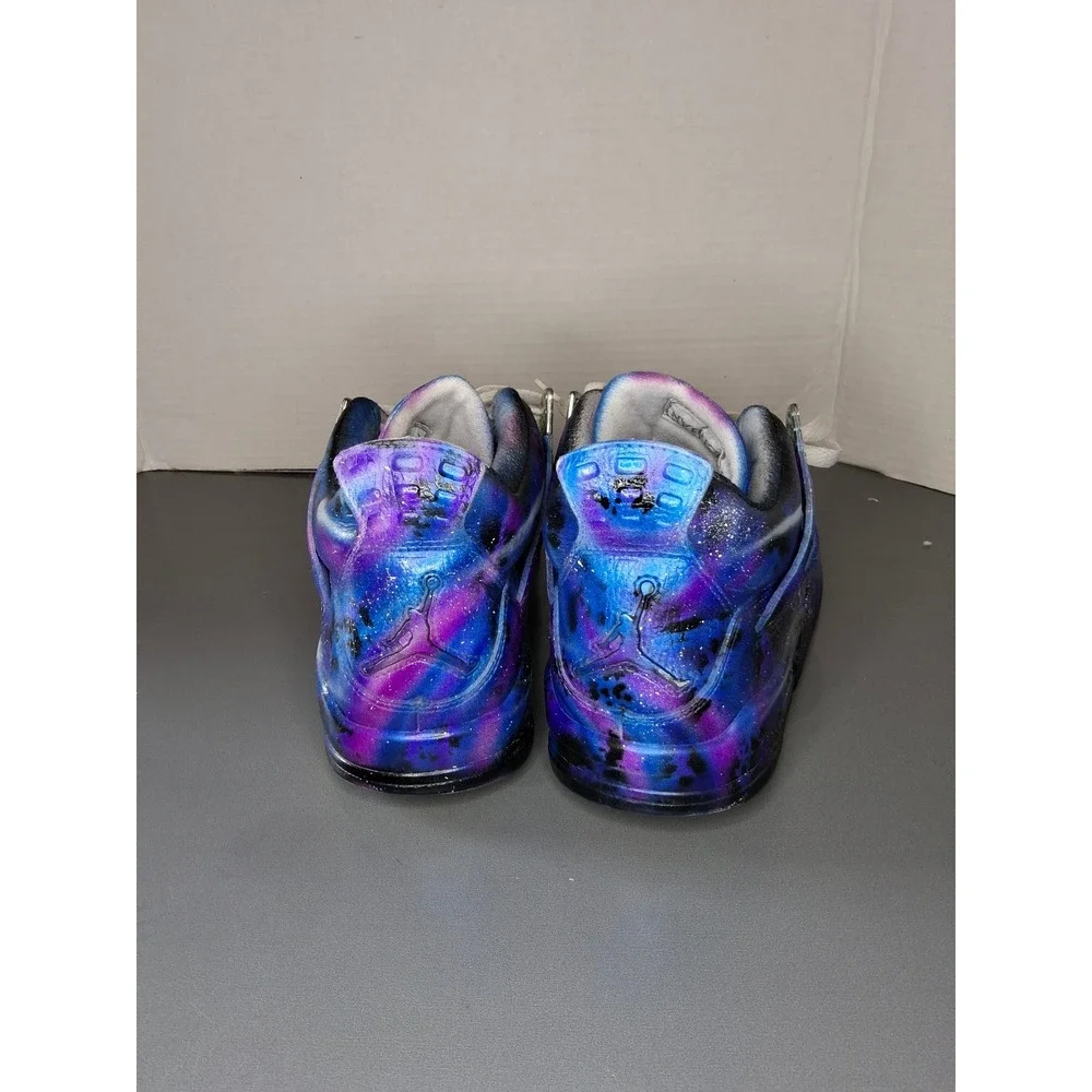Nike Air Jordan 4 Retro Custom Galaxy Nebula Painted Sneaker Mens10.5 308497-102